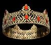 Vintage barroco rei coroa headwear high-end luxo noiva coroa liga diamante grande coroa redonda dos homens