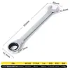 Llave de carraca ajustable, de doble cabeza, bidireccional, liberación rápida, de doble propósito, Torx y de boca abierta, liberación rápida, ahorradora de mano de obra, multifuncional