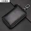 Bolsa de Chaveiro com Zíper de Grande Capacidade Gran para Homens Montada na Cintura Couro Genuíno Porta-Cartões Feminino Chaveiro Multifuncional Impermeável