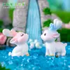 Paisaje en miniatura, figuras de animales de renos pequeñas, creativas y lindas, coleccionables de caja sorpresa, accesorios decorativos para paisajismo, pequeños adornos de escritorio