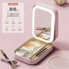 Espejo de maquillaje LED con luz luz de relleno para maquillaje espejo de tocador dormitorio de estudiante espejo plegable de escritorio espejo de maquillaje