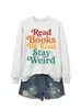Leer libros ser amable Amazon Wish comercio exterior transfronterizo casual nueva sudadera de manga larga para mujer otoño e invierno