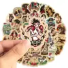 50 Piezas de Pegatinas Retro de Chica Tatuada Graffiti para Maletas, Botellas de Agua, Patinetas, Refrigeradores, Calcomanías Reutilizables Impermeables para Uso Transfronterizo