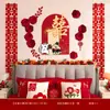 Pacote de Layout de Quarto de Casamento Linha Palavra Feliz Cachorro Placa Kt Casamento Nova Casa Sala de Estar Quarto Principal Parede de Fundo da Cabeceira Decoração