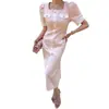 Vestido Delgado Elegante Francés de Alta Gama Dongdaemun para Mujer Coreana