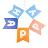 Bandeira de Papel com Encaixe de Cauda de Andorinha Feliz Aniversário Bandeira com Letras FELIZ ANIVERSÁRIO Decoração de Aniversário Infantil