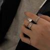 Set de Anillos Lisos Estilo Frío Combinación Femenina Coreana Ins Popular Abierto Ajustable Anillo de Dedo Índice Anillo de Cadena