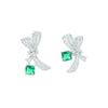 Brincos de argola com laço de zircônia, luxo leve, para socialite, alta qualidade, agulha de prata 925, brincos, da moda, combinam com tudo, populares, joias online