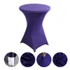 Funda elástica para mesa transfronteriza, funda para mesa de bar, decoración de eventos de boda de hotel, restaurante, banquete, funda de color sólido para mesa redonda de cóctel