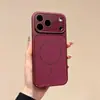 Capa de telefone magnética com spray de óleo adequada para Apple 17PROMAX, dopamina 14, 15/16 da moda, anel fino fosco