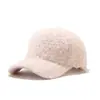 Gorra de Pico Moderna para Otoño e Invierno Celebridad de Internet Terciopelo de Peluche Engrosada Cálida Gorra de Béisbol Visera Ligera Gorro de Lana de Cordero Estilo Coreano para Mujer