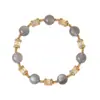 Pulsera de Perlas de Piedra Lunar Plata Natural, Moda de Lujo Ligero con un Toque de Alta Gama, Separador de Cristal Torre Amarilla, Joyería de Pulsera Elegante