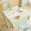 Mantel de Cuadros de Dibujos Animados Impermeable y a Prueba de Aceite 2026 Lujo Ligero Atmósfera de Alta Gama Tapete para Mesa de Comedor Rectangular Tapete Protector para Mesa de Café