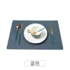 Jogo Americano de Mesa Minimalista Estilo Nórdico Tapete de Couro Criativo Dupla Face PU Estilo Ocidental Venda por Atacado Impermeável Isolamento Térmico