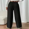 2026 Moda Femenina Transfronteriza Nueva Pantalones Casuales Fluidos Largos Hasta el Suelo Cintura Alta Sueltos Pantalones Rectos Elegantes para Mujer