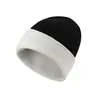 Gorro de Punto Rayado Jacquard Transfronterizo para Hombre, Gorro de Lana con Protección para los Oídos para Ciclismo al Aire Libre, Gorro de Esquí con Puño de Bloques de Color para Clima Frío