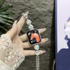 Para Apple Watch Pulseira Apple 678910 Geração Corrente de Metal Cobre Conjunto Amor Pulseira de Diamante Duplo