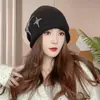 Sombrero de ala enrollada estilo nuevo 2026 para mujer, Gorro holgado para otoño e invierno, Protección cálida para los oídos, Gorro versátil y elegante, Gorro de lana tejido