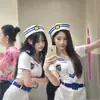 Chapéu de Marinheiro Estilo Japonês Listrado Azul e Branco Chapéu de Praia de Verão Grupo de Meninas Estilo Coreano Jk Chapéu para Adulto Doce Versátil Chapéu Marinho