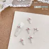 Nueva Joyería para Uñas Cruzadas Estilo Popular de Celebridad de Internet Joyería de Aleación DIY Diamante Rosa Joyería para Uñas Estilo Retro