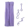 Varilla Giratoria Encriptada para Raíz del Cabello Tira de Cabello Ultra-Densa Flor de Terciopelo Artificial Jardín de Infancia Hecho a Mano DIY Ramo de Varillas Giratorias Coloridas para Niños