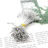 Flor artificial prata 90 galhos miolo da flor 1mm flor de chifon tamanho pequeno fruta feita à mão material diy flor embrulhada acessórios soltos