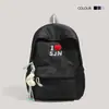 Mochila estilo universitario coreano para estudiantes hombres y mujeres, bordada con corazones, gran capacidad, mochila ligera para estudiantes de secundaria y preparatoria