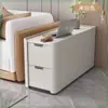 Sala de Estar Minimalista Moderna Sofá de Pie Gabinete Pequeño de Pizarra de Madera Maciza Gabinete de Almacenamiento Sencillo para el Hogar Mesa de Café Pequeña Integrada