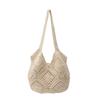 Bolso Tejido Artesanal Mori de Gran Capacidad Casual para Hombro o Axila Bolso para Vacaciones en la Playa Bolso de Ganchillo