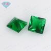 Huagang Gem Quadrado Ângulo Reto Vidro Verde Pedra Nua Artificial Esmeralda Gem Jóias Diamante Atacado DIY