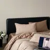 Lujoso juego de cuatro piezas de algodón de fibra larga 100S de alto número de hilos, funda de edredón de satén jacquard sedoso de algodón puro, sábana bajera y sábana de cama
