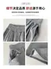 Calça de moletom cinza feminina, novo estilo primavera e outono, cintura alta, modelagem que afina, calça casual solta, calça de moletom wide leg estilo americano para baixinhas