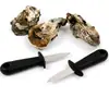 Herramienta para cortar ostras de mariscos de fábrica, cuchillo para ostras, cuchillo para ostras con mango de plástico, cuchillo para ostras de acero inoxidable