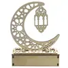 Festival Árabe do Oriente Médio de Madeira Lua Luz LED Enfeites de Mesa Castelo para Casa Decorações Artesanato Mesas