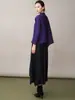 Falda Irregular de Longitud Media para Mujer, de Cintura Alta, Adelgazante, Versátil, Diseño Único, Falda de Otoño Estilo Miyake