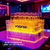 Cubo de Hielo Luminoso Bar Ktv Habitación Privada Led Engrosado Cubo de Cerveza Recargable Cubo de Champán Creativo Cubo de Hielo de Diamante