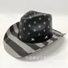 Sombrero de vaquero occidental de moda sombrero de actuación estrella de cinco puntas sombrero de bandera americana impresión a todo color gorra de béisbol fábrica venta al por mayor