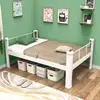 Cama de Solteiro Espessa, Cama de Ferro Reforçada para Adultos, Cama de Ferro Forjado para Dormitório de Funcionários, Cama Dupla para Apartamento de Estudantes, Cama de Aço de Camada Única