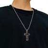 Pendientes de Hojalata Líquida Negra con Cruz Estilo Minimalista Europeo y Americano Tachuelas Clips para Orejas Pendientes Únicos de Hip-Hop para Mujeres de Moda