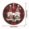 Saia de Árvore de Natal Transfronteiriça Novo Desenho Homem de Gengibre Impressão Digital Decorações de Natal Saia de Árvore Criativa Atacado