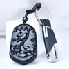 Colgante de Obsidiana Natural de Tres Puntas Tigre Conejo Dragón Doce Signos del Zodíaco Mascota Colgante Masculino Año del Conejo Año del Dragón Llavero