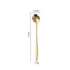 Colher de Flor de Cerejeira de Aço Inoxidável Colher de Mexer com Cabo Longo Colher Criativa para Café Colher de Sobremesa Colher de Mel Colher Colher Estendida para Mexer