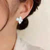 Pendientes de Flor con Goteo de Aceite Simples, Elegantes, de Lujo, de Gama Alta con un Diseño Único, de Nicho, Fresco y Versátil
