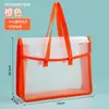 Bolsa de Tela Transparente de Color con Cierre Amplio para Clasificar Temas A4, para Exámenes de Primaria, Ligera e Impermeable para Secundaria y Preparatoria