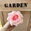 Flor Artificial Rosa com Pétalas Enroladas 12 Cores Cabeça de Flor Falsa Flores Artificiais de Alta Qualidade Decoração de Parede de Flores para Casamento Diâmetro 9cm Fabricante de Flores Artificiais