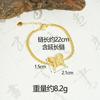 Pulsera Antigua de Oro Arena Estilo Chino con Diseño de Mariposa de Filigrana Calada, Estilo Étnico Lujo Ligero, Color Duradero, Suministro de Joyería para Mano