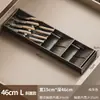 2026 Nuevo Modelo Gris Gunmetal Tablero Divisor de Almacenamiento para Cajones de Cocina Compartimento Integrado para Gabinete para Guardar Espátulas, Palillos y Cucharas