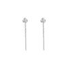 Borla nudo ruyi línea de oreja estilo nacional nudo concéntrico estilo chino cadena de oreja diseño de nicho femenino cadena larga aretes de pompón de lana