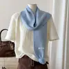 2026 Bufanda de Borlas Estilo Coreano Nueva para Mujer Invierno Engrosada Cálida Tejida Cuello Protector de Color Sólido Versátil Estilo Estudiante