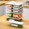 Caixa de Armazenamento para Geladeira, Caixa de Armazenamento para Freezer de Grau Alimentício para Cozinha, Caixa Especial de Vedação de Alimentos para Frutas e Verduras Doméstica